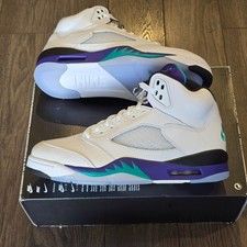 Nike Air Jordan 5 'Grape' Sneakers (White/Emerald/Grape Ice) — listing 4