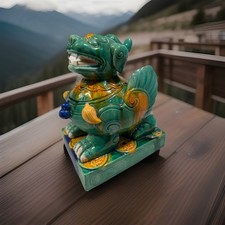 Collection of Chinese Ceramic Figurines - Foo Dogs, Robed Ladies, and Animal Figures, listing 3