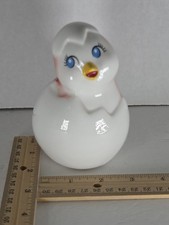 Spritz Ceramic Easter Chick Figurine with Blue Eyes and Yellow Beak