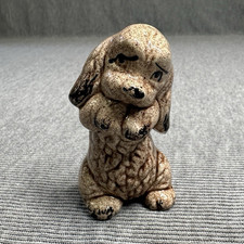 Vintage Ceramic Poodle Puppy Figurine (White, Textured Coat) — listing 5