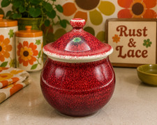 Studio Art Pottery Bottle Vase with Flambé Oxblood and Lavender Glaze — listing 3