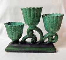 Weller Pottery Sydonia Triple Candle Holder / Candelabra