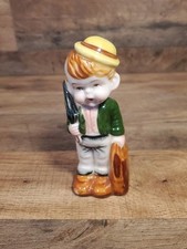 Bisque Porcelain Figurine of Child Under Umbrella with Ducks — listing 4