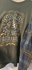 Custom Reworked Plaid Flannel Shirt with Graphic Patches and Glitter Detail — listing 3