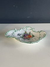 Hand-Painted Blue Floral Textile with Signature — listing 6