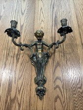 Vintage Italian Giltwood Winged Cherub Putto Two-Arm Wall Sconce — listing 6