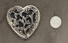 Vintage Heart-Shaped Etched Glass Picture Frame with Twisted Wire Hanger — listing 3