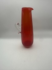 Reijmyre Swedish Hand-Blown Clear Glass Pitcher with Applied Handle — listing 6
