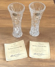Cut Crystal Bud Vase with Diamond Cross-Hatch and Fan Cut Pattern — listing 2