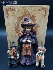 Boyds Bears Yesterdays' Child Dollstone Collection "Mallory with Patsy & J.B. ... Trick or Treat" Halloween Figurine, Style #3517 — listing 3