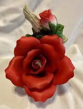 Cosmos Porcelain Floral Basket Figurine with Roses — listing 4