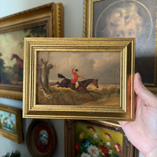 Vintage Framed Black & White Print of Two Rearing Horses (Black Stallion & White Mare) — listing 6