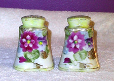 Vintage Hand-Painted Porcelain Rose Salt and Pepper Shaker Set, Japan — listing 6