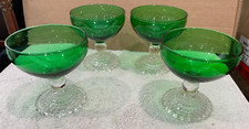 1940s Anchor Hocking Forest Green Boopie Cocktail Glass with Berwick Bubble Foot — listing 6