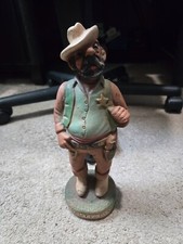Vintage Chalkware Caricature Figurines of Bowler-Hatted Gentlemen, Set of 3, listing 3