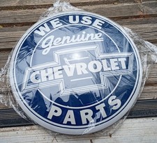 Genuine Chevrolet Parts Round Metal Advertising Sign (Reproduction) — listing 4