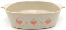 CorningWare Forever Yours (Pink Hearts) Casserole Dish Set with Amber Glass Lids — listing 5
