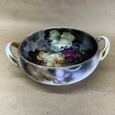 Hand Painted Nippon Style Porcelain Handled Bowl with Fruit Motif — listing 4