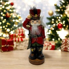 Ceramic Christmas Nutcracker Toy Soldier Figurine with Top Hat — listing 6