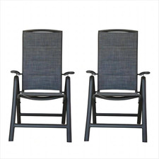 Sling Mesh Folding Patio Chairs (Set of Multiple, White & Green)