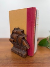 Pair of OrnaWood Carved Galleon Sailing Ship Bookends — listing 2