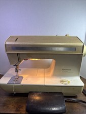 Vintage Singer Futura Electric Sewing Machine in Wooden Cabinet Table — listing 3