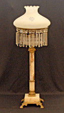 Antique Victorian Hand-Painted Floral Globe Banquet Parlor Oil Lamp (Electrified) — listing 6