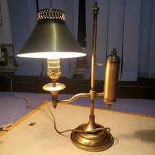 Vintage Brass Bouillotte-Style Student Lamp with Adjustable Reflector — listing 3