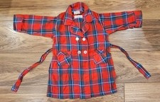 Vintage Tom & Jerry Toddler Robe, Blue Foulard Print with Red Piping, Size T3 — listing 2