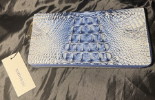 Brahmin Croc-Embossed Leather Zip-Around Wallet in Toasted Almond Melbourne, listing 2