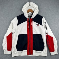 Tommy Sport Colorblock Half-Zip Hooded Windbreaker Anorak