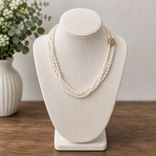Multi-Strand Freshwater Cultured Pearl Torsade Necklace with Sterling Clasp — listing 3