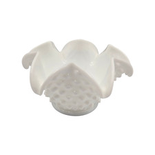 Vintage Milk Glass Star-Shaped Trinket Dish with Beaded Scroll Border — listing 6