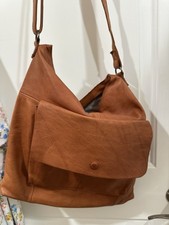 Day & Mood Tan Leather Hobo Shoulder Bag with Braided Strap — listing 4