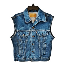 Vintage Levi's Blue Denim Western Vest — listing 5