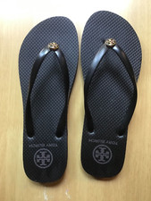 Tory Burch T-Logo Leather Thong Sandals in Tan 6 — listing 2