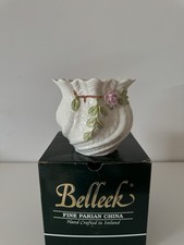 Belleek Irish Parian China Cachepot with Applied Flowers, Carlingford Pattern — listing 4
